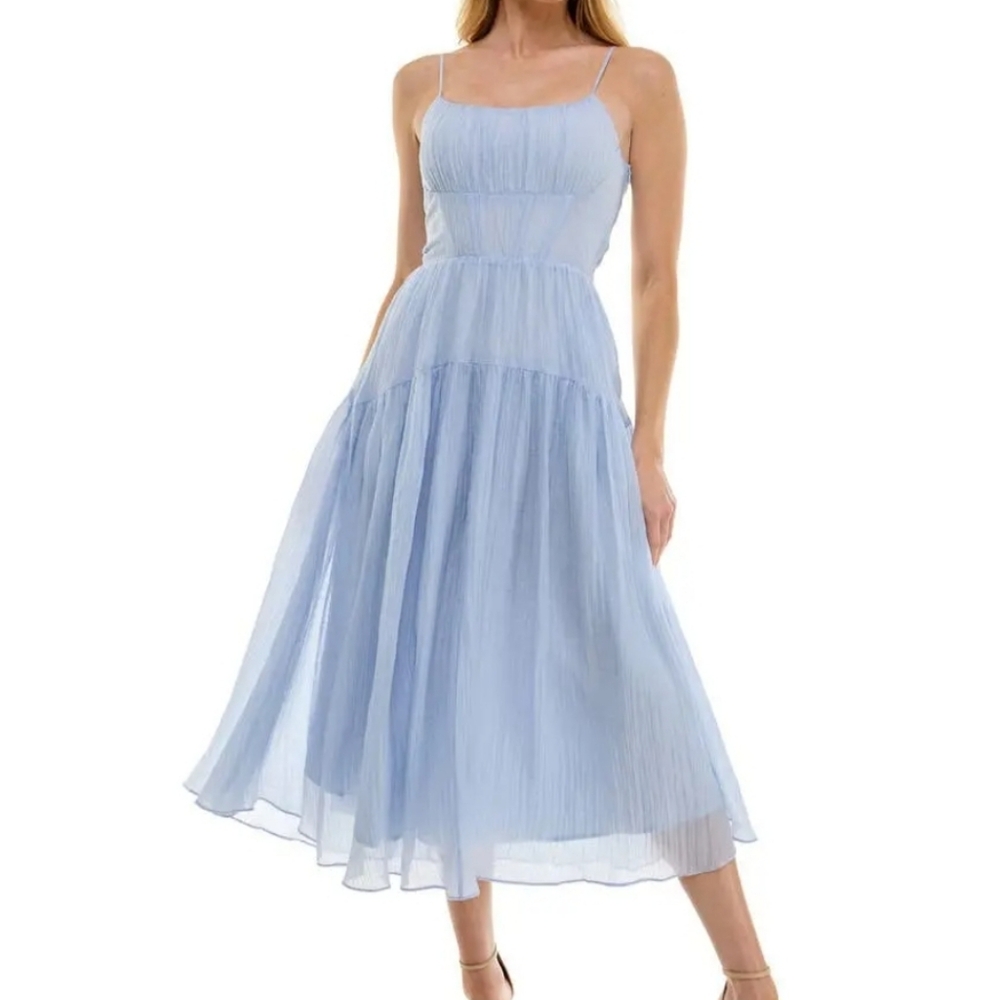 Socialite Light Blue Midi Dress